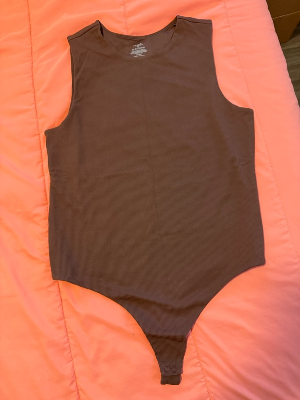 Nuuds Ribbed Crewneck Tank Bodysuit